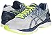 ASICS Men's Gel Nimbus 18 Running Shoe, Silver/Ink/Flash Yellow, 11 4E US