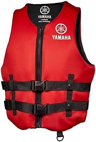 Yamaha Marine New OEM Unisex PFD Neoprene 2 Buckle Life Jacket, XL, Red