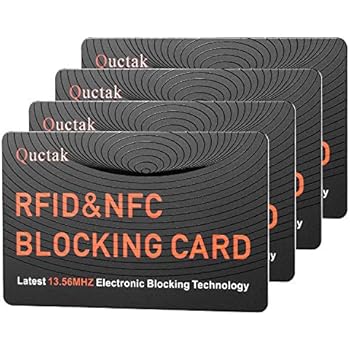 RFID Blocking Card, NFC Contactless Cards Protection Entire Wallet & Purse Shield, No More Need for Single Sleeves, Credit Card Holder, Wallets or Passport (Orange)
