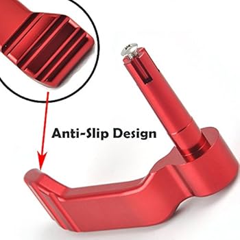 Anti-Slip Aluminum Thumb Throttle Lever for Polaris Sportsman 550 570 850 1000 Red (Extended Edition)