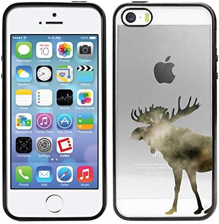 Matcase For iPhone 5 Case iPhone 5S Case iPhone SE Case - Moose Hard Clear Transparent Anti Scratch Resistance With Full Protection TPU Bumper Designer Case