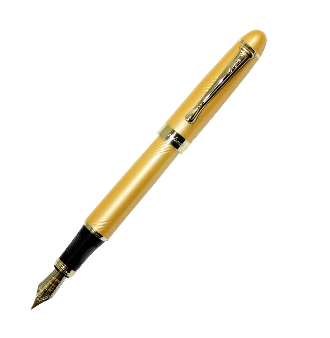 Gullor X450 Deep Blue and Gold Twist Fountain Pen gold