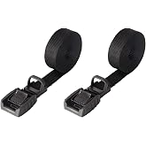 Mind and Action 16 Ft Sturdy Tie Down Strap Lashing Strap with Rubber Padded Cam Lock Buckle,for Car Roof Rack,Kayak Canoe SUP Surfboard Tie Down,Boat Trailer Tow Strap(2 Pack)