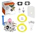 Podoy 128CD Carburetor for Husqvarna Trimmer String Parts Zama 128LD Tune Up Kit 530150253 Air Filter Fuel Line with Adjustment Clean Tool C1Q-W40A 545081848 124L 125L 125LDX 128C primary