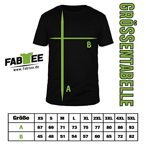 FABTEE Echte Männer Angeln Essen - Herren Fun T-Shirt | Plus Gratis Aufkleber | Als Geschenk zu Weihnachten, Geburtstag… – Bild 3
