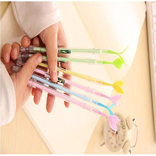 Hosaire Colorful Fluorescence Bean Sprouts 0.5mm Gel Ink Fine Point Pen,Medium Roller Ball Pens Tip Liquid Gel Pen,Students Office Stationary Supplies,12 PCS - Thumbnail 7