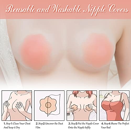 Nippleless Covers-Breast Lift Pasties Adhesive Backless Strapless Bra