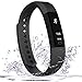 Fitness Tracker,Teslasz Bluetooth 4.0 Sleep Monitor Calorie Counter Pedometer Sport Activity Tracker for Android and IOS Smart Phone,Black