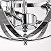 LaLuLa Modern Orb Chandelier - Small Globe Chandelier for Foyer, 3 Light Chrome Pendant for Kitchen