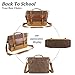 Laptop Messenger Bags 13.5 Inch, Tocode Water Resistant Vintage Canvas Leather Shoulder Crossbody Bag, Durable Computer Bags Business Briefcases Satchel Bag Sling Work Bags for Men and Women, Coffee