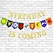 Ticiaga Game of Thrones Party Supplies, Birthday is Coming Banner Decoration for Iron Thrones Theme Party, House Sigil Banner Garland Party Favor for GOT Party Decoration, Birthday Banner