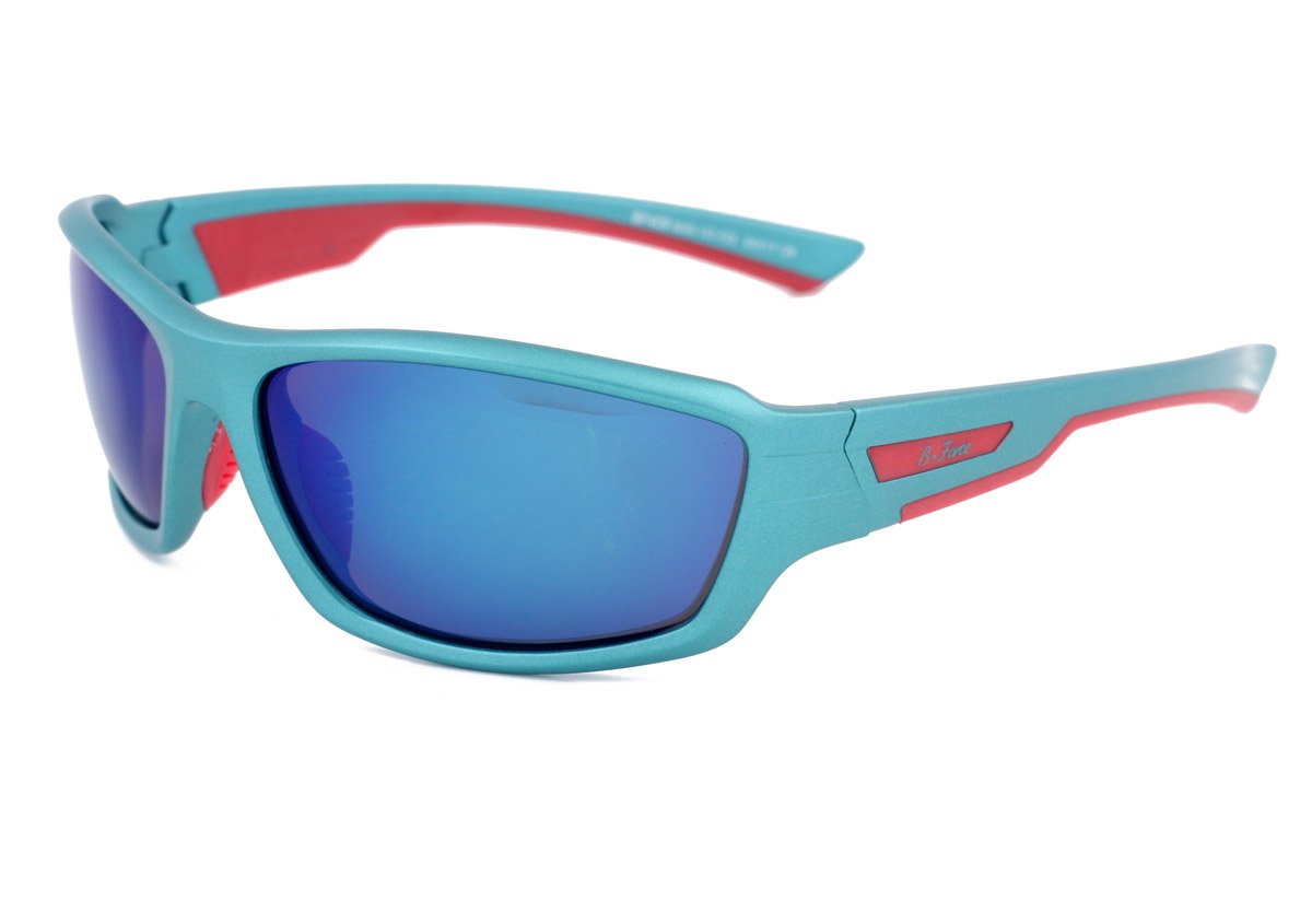 Beach Force Polarised Sunglassesfor Sport, Mirrored Blue Lenses For Men Women Cycling Outdoor Sports with UV400 Protection Anti Glare, Super light Frame 25g.