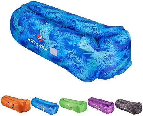 savanna Inflatable Air Lounger Lazy Sofa Bed, Portable Sleeping Sofa Couch for Outdoor Travelling, Camping, Beach (Blue)