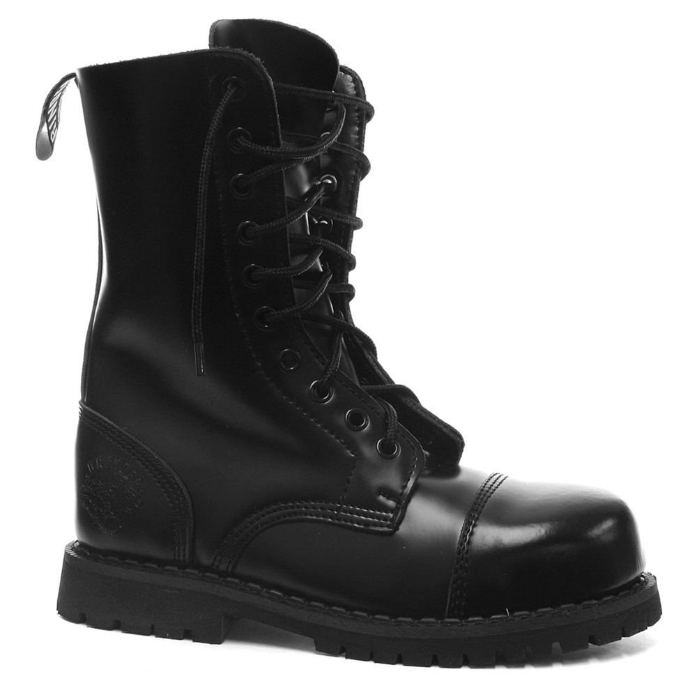 Stiefel Mens Grinders Black Stag Combat 10 Hole Boots 812 UK Kleidung