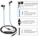 Tuisy Air Tube Headset - Upgraded Radiation Free Headphones Metal Binaural Earbuds Earphone with Microphone and Volume Control, EMF Protection, Universal for Cell Phones PC MP3, Blue