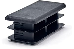 Outwater Plastic 1-1/2" x 3" Rectangular Insert End Caps for Tubing, Finishing Plug for Rectangular Tubing Chair Glide, Floor Protector, Fits Multi Gauge Tubing, USA Made, 4 Pack
