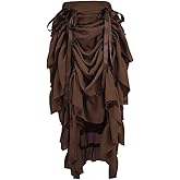 Cacycasa Womens Steampunk Victorian Cosplay Costume High-Low Show Skirt
