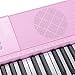 Best Choice Products 61-Key Portable Electronic Keyboard Piano w/LED Screen, Record & Playback Function, Microphone, Headphone Jack (Pink)