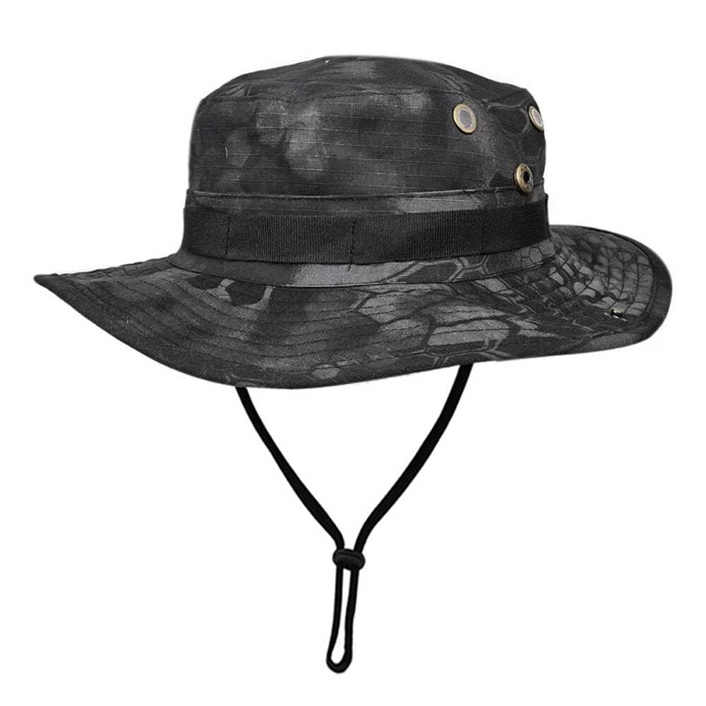 CHINWHI Boonie Hat Sun Protection Round Bucket Hat Tactical Camo for Fishing Camping Hiking Outdoors Sport Men Woman Unisex