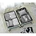 6 Set Packing Cubes,Travel Luggage Organizer-3 Travel Cubes + 3 Pouches (New Grey)