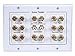 Monoprice 3-Gang 8.2 Surround Sound Distribution Wall Plate