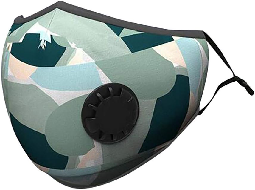 Fashion Mouth Face Protective Cover with Valve Flowers Print Mouth Face Guard Unisex Anti Dust Foggy Face Shields Diving Fabric Reusable Face Guard for Adults Women Men Cycling Skiing Hiking