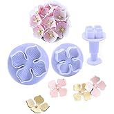 KALAIEN 3pcs Hydrangea Flower Fondant Cake Decorating Sugarcraft Cake Plunger Cutters Mould