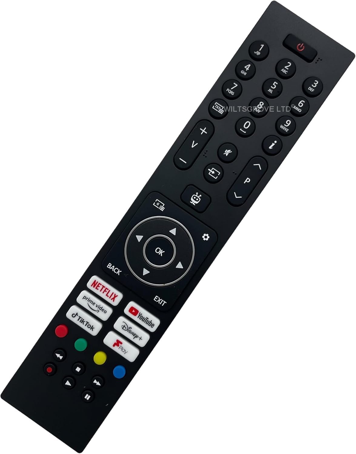 Original Replacement Bush RC45137T TV Remote Control Compatible with Bush 43FT24CA 40FT24CA 32FT24CA 32HT24CA 24HT24CA Smart TiVo Freeview LED