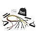 FlintFit Exercise Resistance Band Set: Stretchy Exercise Bands (11 Piece Set)