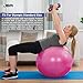 JBM Exercise Yoga Ball with Free Air Pump (3 Sizes, 5 Colors) 2200 lbs Anti-burst Slip-resistant Yoga Balance Stability Swiss Ball for Fitness Exercise Training Core Strength - 55cm 65cm 75cm