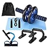 Lixada Abdominal Wheel Roller Kit Ab Press Wiel Roller met Push-UP Bar Jump Touw en Knie Pad Draagbare Spieren Oefening…