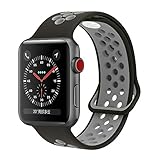 YC YANCH Greatou for Apple Watch Band 38mm 42mm,Soft Silicone Sport Band Replacement Wrist Strap for iWatch Apple Watch Series 3, Series 2, Series 1,Nike+,Sport,Edition,S/M M/L Size