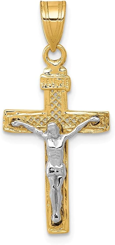 Pendants 14K Two-tone Diamond-Cut Small 