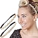 Hipsy Women's Adjustable NO SLIP Bling Glitter Headband Mixed Pack (Golden Rod 2pk)
