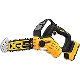 DEWALT 20V MAX 8 inch Brushless Cordless Pruning Chainsaw with 3 Ah Battery Included (DCCS623L1)