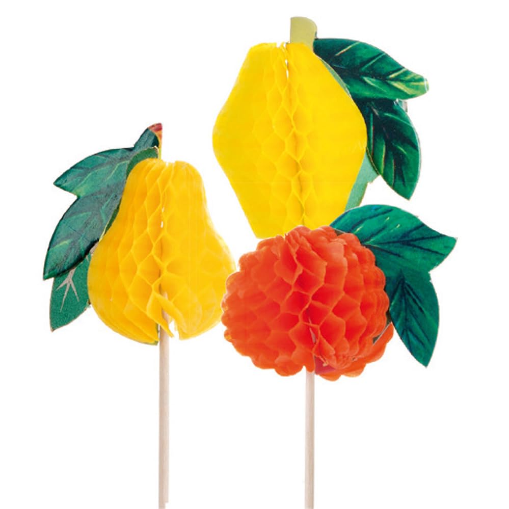 Garcia de Pou Wooden Ice Cream Decorations Fruits in Box, Wood, Assorted, 10 x 30 x 30 cm