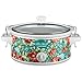 The Pioneer Woman Slow Cooker 6 Quart Portable Crock Pot Flea Market (6 Quart Pattern Vintage Floral)
