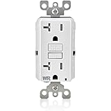 Leviton GFWT2-W Self-test SmartlockPro Slim GFCI Weather-Resistant and Tamper-Resistant Receptacle with LED Indicator, 20-Amp