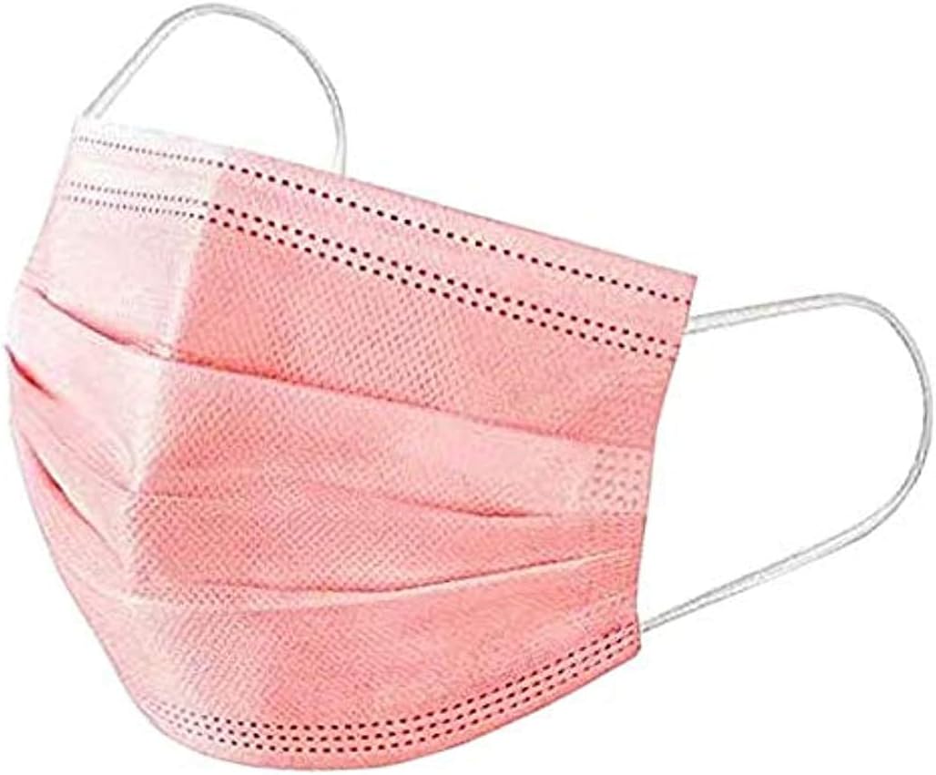 100pcs Disposble Non Tissé Anti Dust washable Mouth cloth for Gérms Coroná Virùs Coronávirus Flù protection,Replaceable Activated Carbon Filter, Unisex Protective (pink)