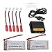 3.7V 800mAh 20C Lipo Battery YSHESS Quadcopter Parts for RC Quadcopter Drone F181 F181W F181DH F181WH H12C H12W V686 509G(2 pcs) To Increase The Flight Time With 5 IN 1 Baterry Charger