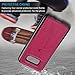 Compatible with Galaxy S8 Case, S8 Case Embossed Love PU Leather Case TPU Shock Bumper Detachable Magnetic Wallet Case with Slot Wallet Wrist Strap Cover for Samsung Galaxy S8 (Hot Pink)