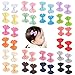 Baby Hair Clips and Bows 2 Inch Fully Lined Tiny Barrettes for Baby Girls Toddler Infants and Kids (Set 5)