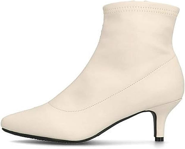 Amazon パドリュージュ レディース ショートブーツ ヒール ポインテッドトゥ クッション性 美脚 カジュアル デイリー トレンド ブーツ ブーティ