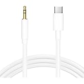 Aux to USB C to 3.5mm Audio Jack Adapter, 3.3FT Aux Cord to USB C to Headphone Jack, Car Speaker Stereo Cord Aux Cord for iPh