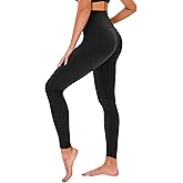 High Waisted Leggings for Women - No See Through Tummy Control Cycling Workout Yoga Pants with Pockets Reg & Plus