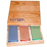 DMT W6EFC Three 6-Inch Diamond Whetstone Models in Hard Wood Box