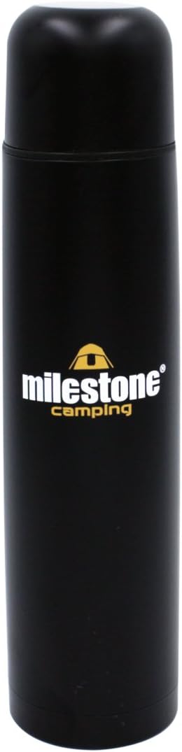 Milestone Stainless Steel Flask, Black, 1 Litres, 1000 ml