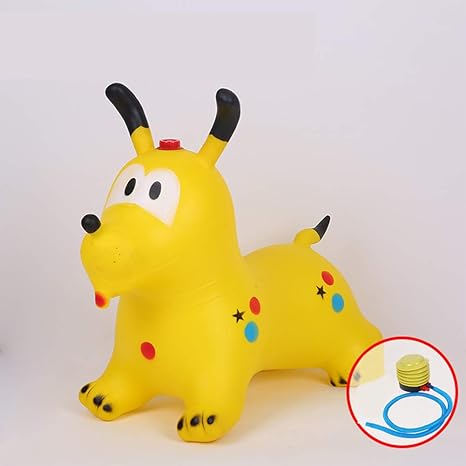Amazon Absir 子供のインフレーションの馬のホッパー屋外の赤ん坊は馬に乗る跳躍の馬を厚くします 黄色い音楽高騰犬 ラジコン ドローン 通販