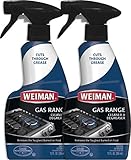Weiman Gas Range Cook Top Cleaner and Degreaser - 12 Ounce 2 Pack - Packaging May Vary