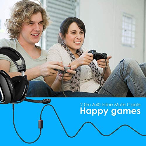 Replacement Astro A10 A40 Cable, 2.0M A40 Inline Mute Cable Cord